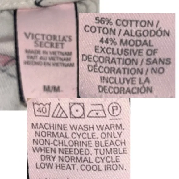 Victoria’s Secret Pink Champagne Print Pajama Set - Size M - Picture 7 of 7